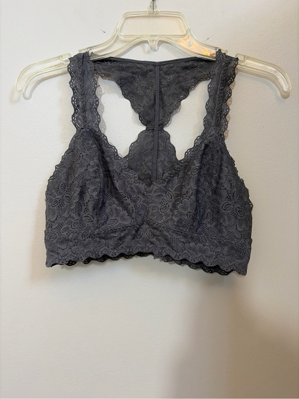 Felina Lace Racerback Bralette - Charcoal